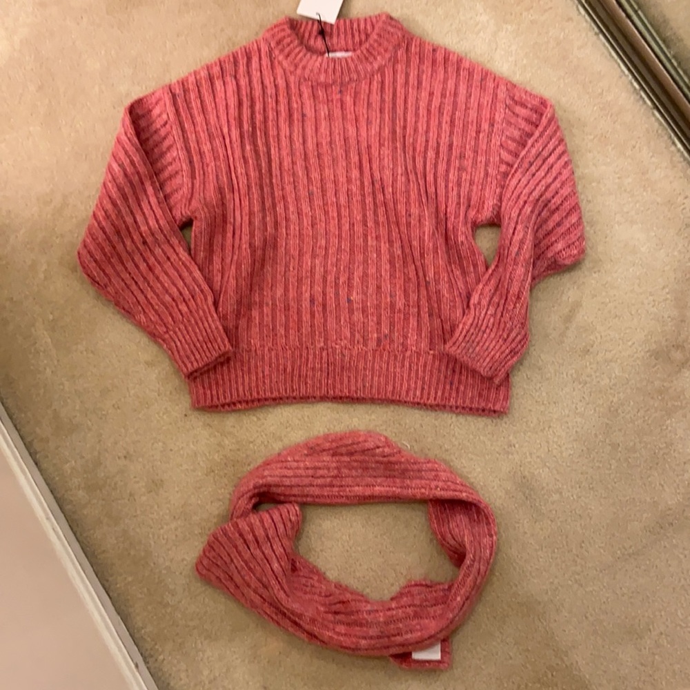 Zara kids Sweater + scarf set. 9 yrs
